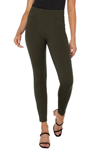 Olive Branch Knit Leggings Reese Seamed Pull-On Legging Liverpool Los Angeles Women