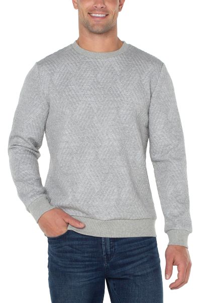 Sweaters Grey Men Liverpool Los Angeles Diamond Pattern Pullover