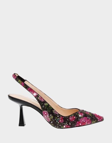 Betsey Johnson Women’s Shoes Clark Black/Pink Floral Black/Pink Floral Women